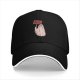 Black baseball cap with a ghost holding a 'Be Paranormal' sign