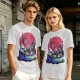 Olive T-Shirt With Anxious Sushi Characters In Soy Sauce Bowl Print