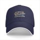 Black baseball cap with coffee themed text and cute cup illustrations