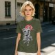 Olive T-shirt with Samurai Swordsman and Red Sun Print