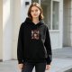 Black hoodie with One Piece Monkey D. Luffy graphic print