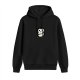 Black Hoodie With Cute Penguin Graphic Print