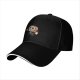 Black Baseball Cap With Retro Jason Voorhees Pumpkin Graphic