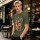 Olive t-shirt with The Legend of Zelda retro game characters print