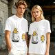 Olive T-Shirt With Funny Cookie In Coffee Cup Print