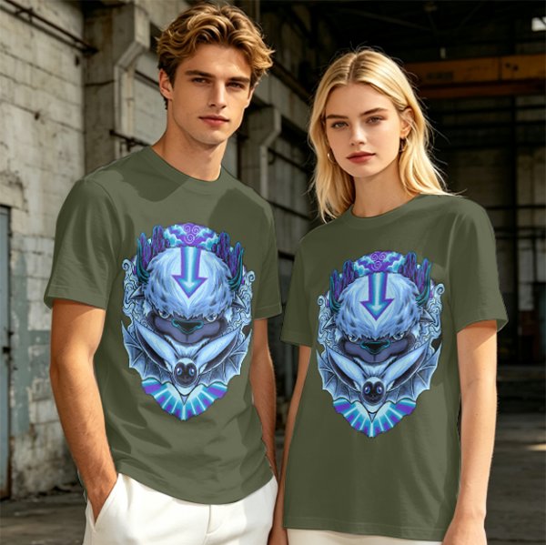 Olive T-Shirt With Avatar The Last Airbender Appa Graphic