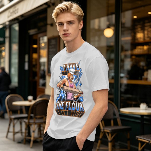 I Have The Flour He-Man Chef Parody Graphic T-Shirt
