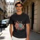 Olive T-shirt with Chibi Wounded Fantasy Creature Graphic