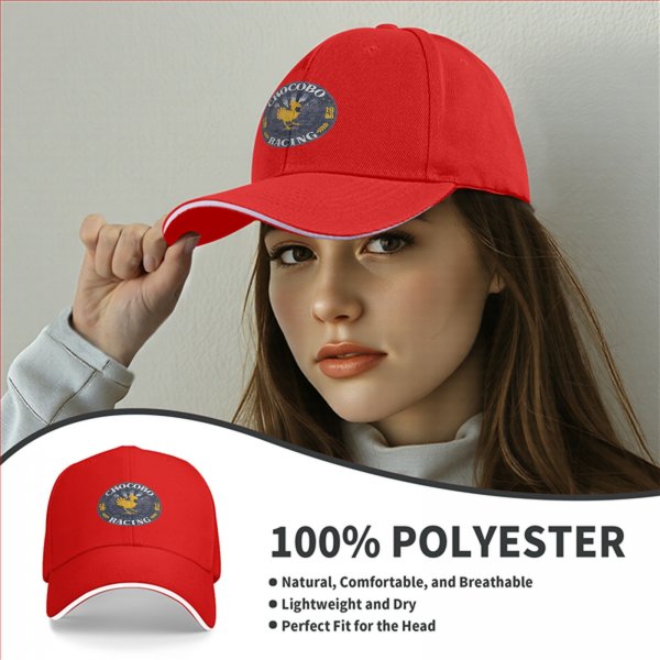Chocobo Racing Graphic Black Baseball Cap