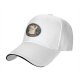 Black baseball cap with crying cat graphic and fake it until you make it text