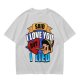 Olive t-shirt with Pinocchio 'Said I Love You But I Lied' print