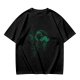 Olive Green T-Shirt With Legendary Hero Ink Splatter Art