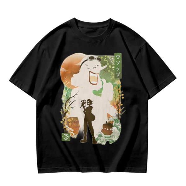 Anime Themed Graphic T-Shirt With Whimsical Character Artwork