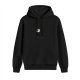Black Hoodie With Small Cartoon Face Graphic On Chest