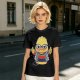 Olive T-shirt with Cool Stylized Duck Graphic Print