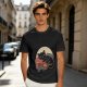 Olive T-Shirt with Relaxed Black Cat Gaming Snack Print