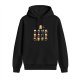 Black hoodie with fantasy beer character graphic print