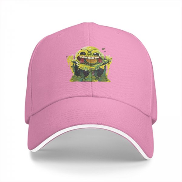 Black Baseball Cap With Goofy Green Slime Monster Print