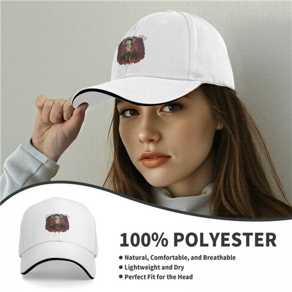 Black Baseball Cap With One Piece Luffy Graphic Print