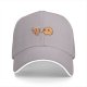 Black baseball cap with cute pizza and potato friends design