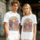 Olive T-Shirt With Stained Glass Style Praise The Sun Knight Print