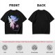 Olive T-Shirt With Whimsical Winged Creature Art Print