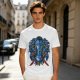 Olive T-Shirt with Na'vi Character and Pandora Creatures Artwork