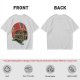 Olive T-Shirt with Zombie Football Player Helmet Graphic