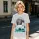 Olive T-Shirt With Wolf Warrior And Moon Forest Art Print