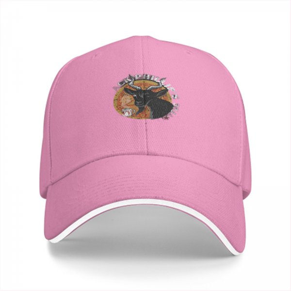 Black Baseball Cap With Goat Coffee Logo Design