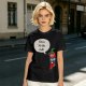 Olive green t-shirt with funny 'I'm a little chili' cartoon chili print