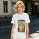 Olive Graphic T-Shirt With Coffee And Mountain Sunrise Design
