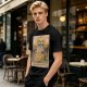 Raccoon Wheel of Fortune Tarot Pizza T-Shirt