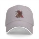 Black baseball cap with red dragon and cloud graphic design