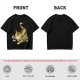 Olive T-shirt with Catbus and Soot Sprite Anime Print