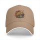 Black Baseball Cap With Vintage Dragon Taco Graphic Print