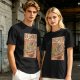 Olive T-shirt with Vintage Yokai Ramen Bowl Graphic Print