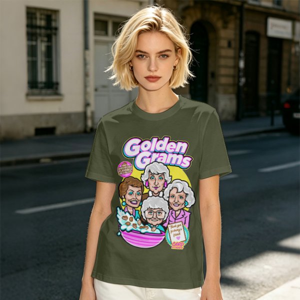 Golden Grams Themed Graphic T-Shirt Featuring The Golden Girls