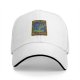 Black baseball cap with Time and Space Meltdown psychedelic TARDIS graphic