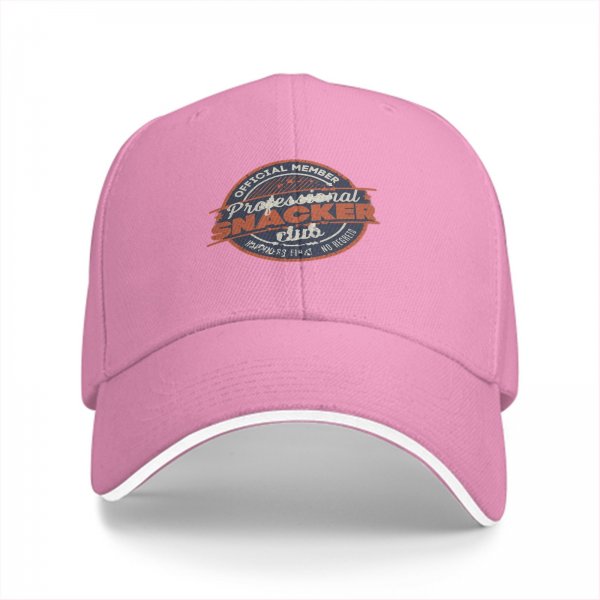 Black baseball cap with Professional Snacker Club official member print