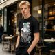 Olive T-shirt with Studio Ghibli Totoro and Spirited Away Characters Print