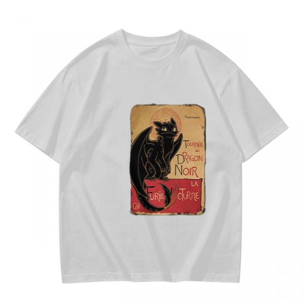 Olive t-shirt with vintage black dragon print design