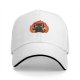 Black Baseball Cap With Cute Black Cat Surrounded By Flames Graphic