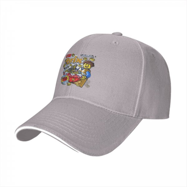 Black Baseball Cap With Lego Brix Graphic Print