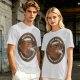 Olive t-shirt with bear captain fishing pun graphic