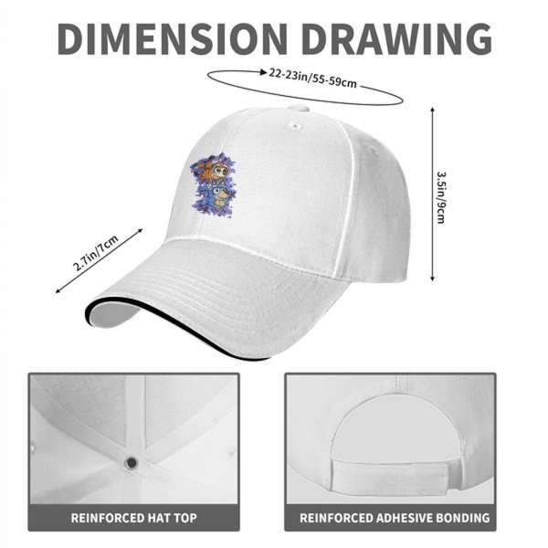 Black Baseball Cap With Cartoon Dog Characters Graphic