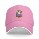 Black baseball cap with funny cereal bunny graphic design