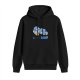 Black hoodie with sleeping skeleton graphic and 'Dad Tired' text