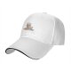 Black Baseball Cap With Cute Chef Cat Rolling Dough Print