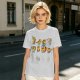 Olive Green T-Shirt With Cute Cartoon Cat Illustrations